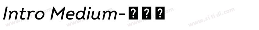 Intro Medium字体转换